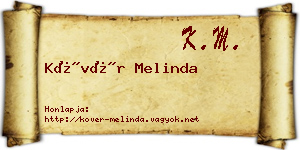 Kövér Melinda névjegykártya