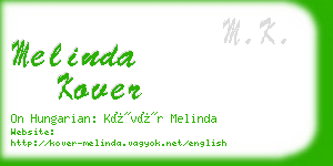 melinda kover business card